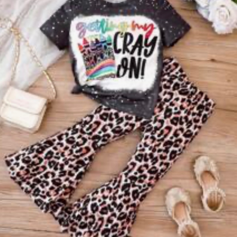 Girls 2pc Bell Bottom Set - New